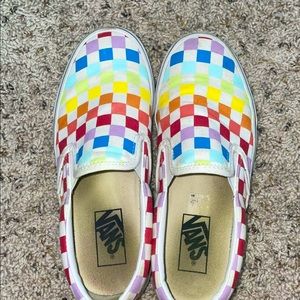 Rainbow vans size 7 woman’s